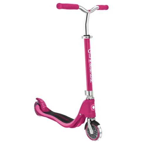 Monopattino Bimbi 2 Ruote Rosa Rubino Manubrio Regolabile Ruote LED