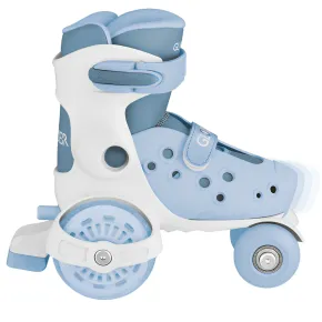 Pattini per Bambini 4 Ruote Regolabili Blu Cenere Taglia 26-29 2
