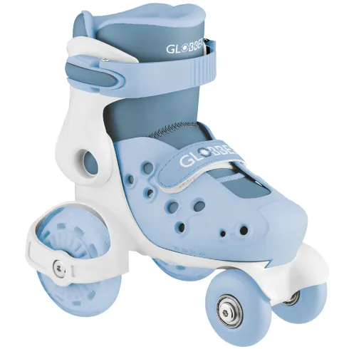 Pattini per Bambini 4 Ruote Regolabili Blu Cenere Taglia 26-29