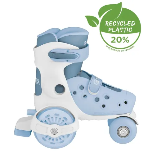 Pattini per Bambini 4 Ruote Regolabili Blu Cenere Taglia 26-29