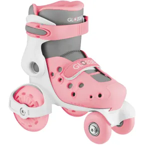 Pattini per Bambini 4 Ruote Regolabili Rosa Pastello Taglia 26-29