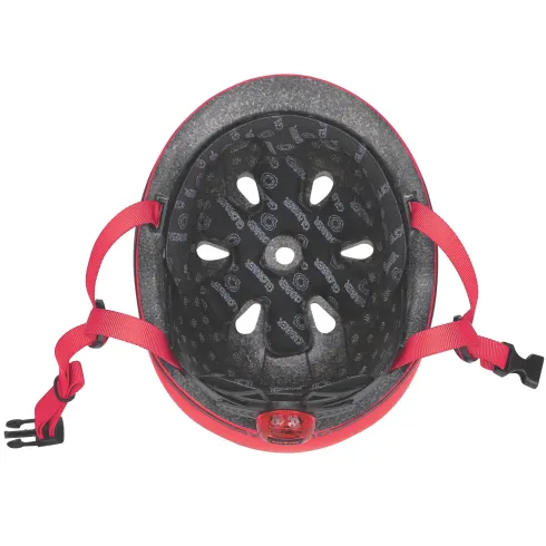 Casco Bici per Bambini Regolabile Rosso XXS-XS 48-51 cm con LED