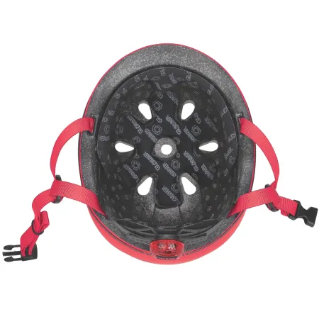 Casco Bici per Bambini Regolabile Rosso XXS-XS 48-51 cm con LED