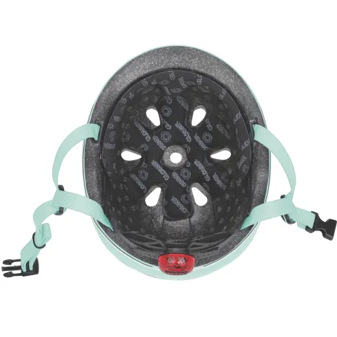 Casco Bici Bambini Regolabile Verde Pastello XXS-XS 48-51 cm con LED