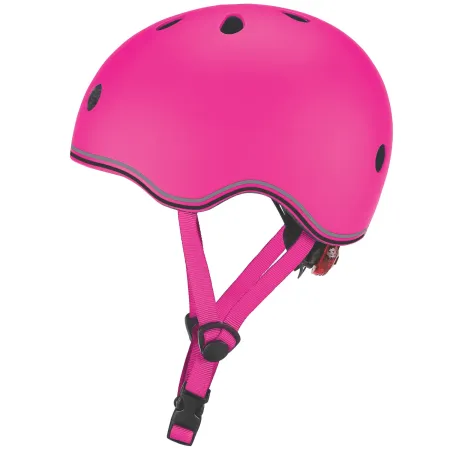 Casco Bici per Bambini Regolabile Fucsia XXS-XS 48-51 cm con LED