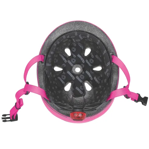Casco Bici per Bambini Regolabile Fucsia XXS-XS 48-51 cm con LED