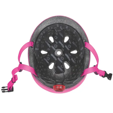 Casco Bici per Bambini Regolabile Fucsia XXS-XS 48-51 cm con LED