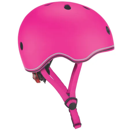 Casco Bici per Bambini Regolabile Fucsia XXS-XS 48-51 cm con LED