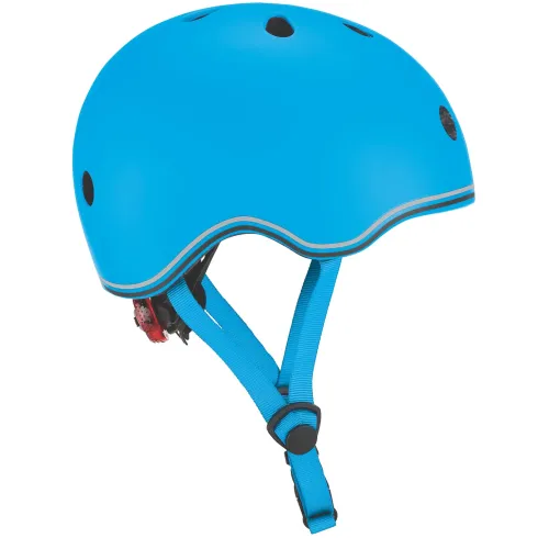 Casco Bici per Bambini Regolabile Azzurro XXS-XS 48-51 cm con LED