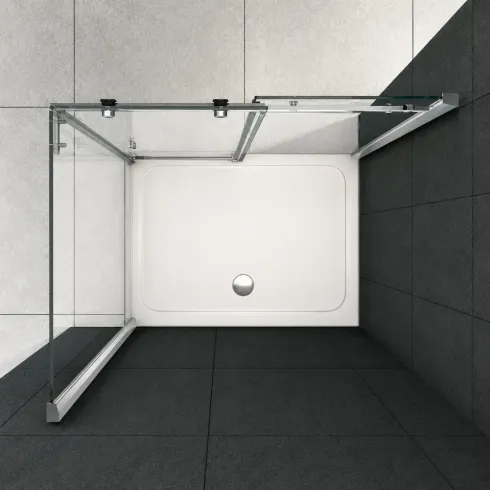 Piatto Doccia Acrilico 70 80 90 100 120 140 5cm Rettangolare Bianco con Piletta