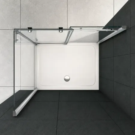Piatto Doccia Acrilico 70 80 90 100 120 140 5cm Rettangolare Bianco con Piletta