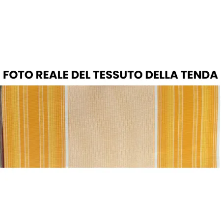 Tenda da Sole Riga Gialla 400x300 Bracci Retrattili a Barra Quadra