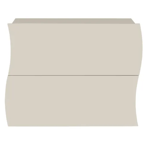 Comodino con 2 Cassetti Beige Cachemire in Legno Camera da Letto