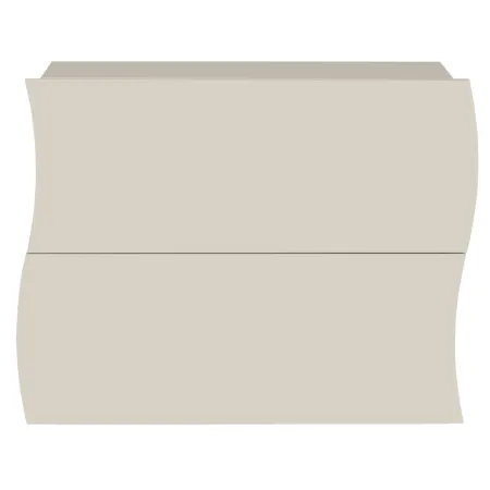 Comodino con 2 Cassetti Beige Cachemire in Legno Camera da Letto