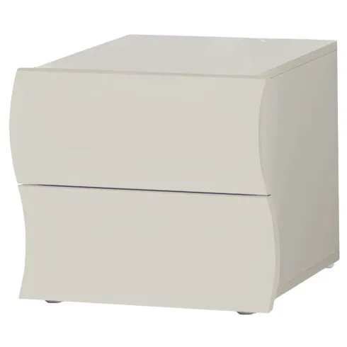 Comodino con 2 Cassetti Beige Cachemire in Legno Camera da Letto
