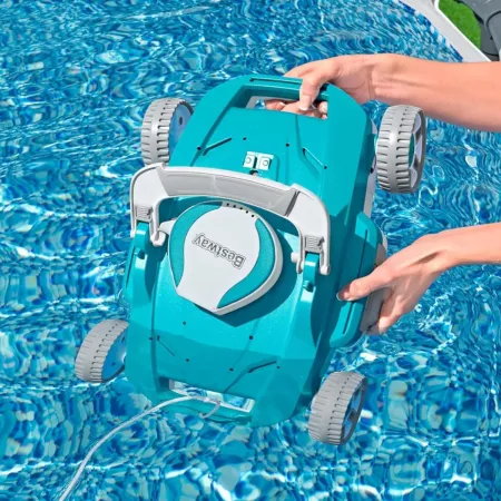 Robot Aspiratore Piscina Senza Filo Batteria Pulitore Fondo Piscina Automatico | Bricoshop24