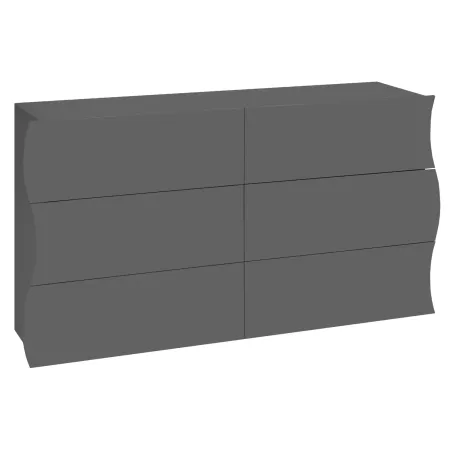 Cassettiera Madia 6 Cassetti 150 cm Legno Antracite Opaco Report