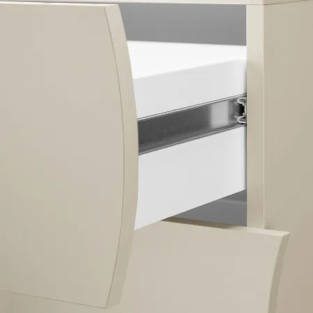 Cassettiera Madia 6 Cassetti 150 cm Legno Beige Cachemire Salone