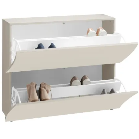 Scarpiera Salvaspazio 2 Ante a Ribalta Legno Beige Cachemire Ingresso