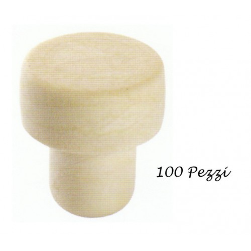 100 pezzi Tappi a Fungo Sintetici Bottiglie Vino Liquori Distillati Olio Aceto