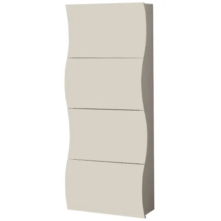 Scarpiera da Ingresso in Legno 4 Ante a Ribalta Beige Cachemire