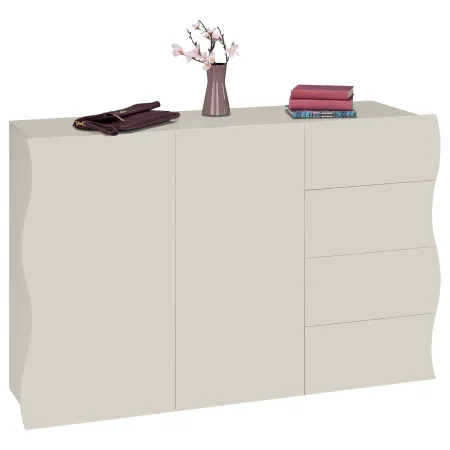 Mobile Multiuso 2 Ante 4 Cassetti Beige Cachemire Madia Salvaspazio