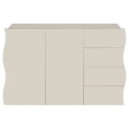 Mobile Multiuso 2 Ante 4 Cassetti Beige Cachemire Madia Salvaspazio