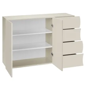 Mobile Multiuso 2 Ante 4 Cassetti Beige Cachemire Madia Salvaspazio 2