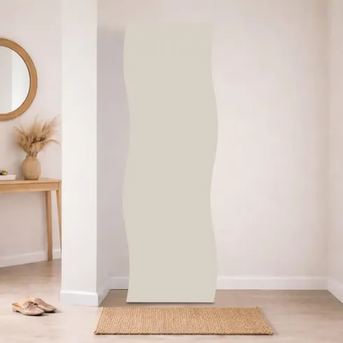 Armadio con 1 Anta Battente e Asta Appendiabiti Beige Cachemire