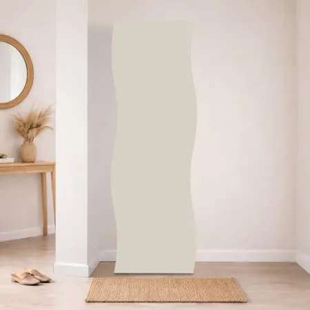 Armadio con 1 Anta Battente e Asta Appendiabiti Beige Cachemire