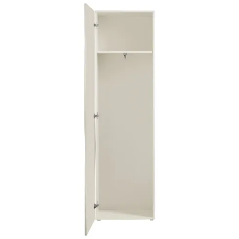 Armadio con 1 Anta Battente e Asta Appendiabiti Beige Cachemire