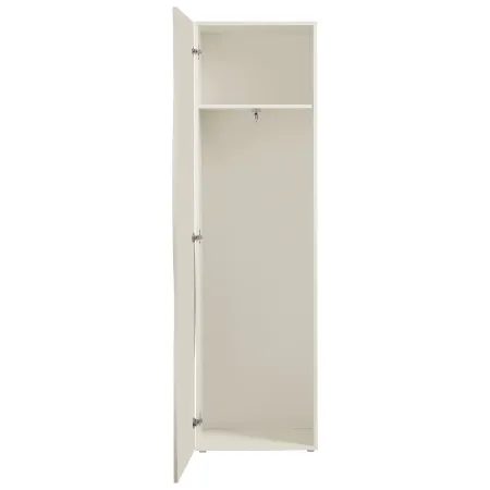 Armadio con 1 Anta Battente e Asta Appendiabiti Beige Cachemire