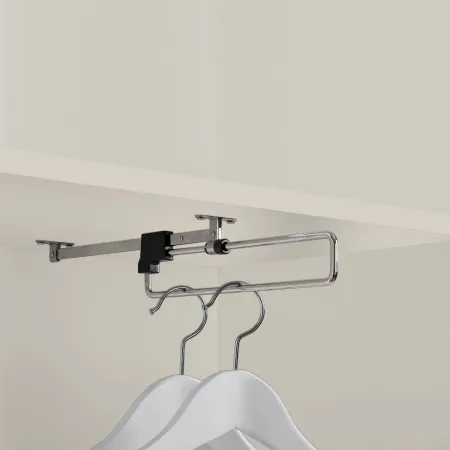 Armadio con 1 Anta Battente e Asta Appendiabiti Beige Cachemire
