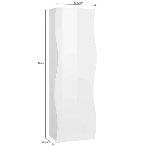 Armadio con 1 Anta Battente e Asta Appendiabiti Beige Cachemire