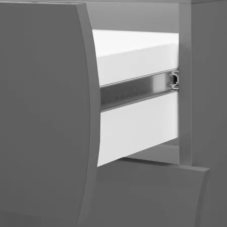 Madia Salvaspazio 1 Anta 4 Cassetti Credenza Legno Antracite Report