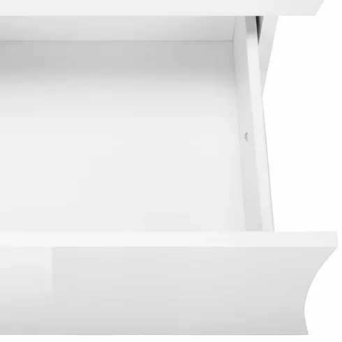 Madia a 2 Ante e 4 Cassetti Credenza in Legno Mobile Bianco da Ingresso