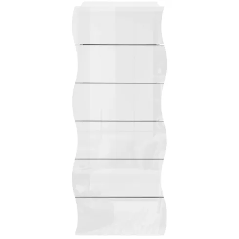 Settimino con 6 Cassetti Onda in Legno Bianco Lucido Camera Ingresso