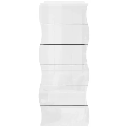 Settimino con 6 Cassetti Onda in Legno Bianco Lucido Camera Ingresso