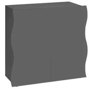Credenza Multiuso 2 Ante Battenti Antracite Report Madia in Legno