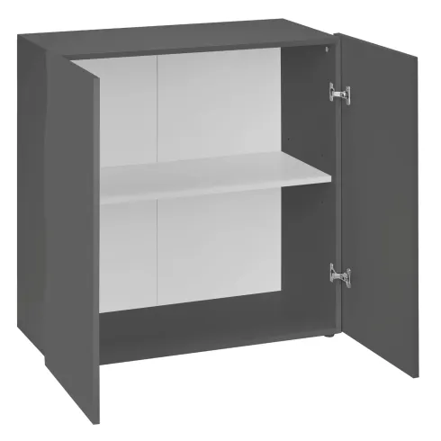 Credenza Multiuso 2 Ante Battenti Antracite Report Madia in Legno