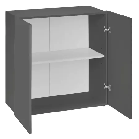 Credenza Multiuso 2 Ante Battenti Antracite Report Madia in Legno
