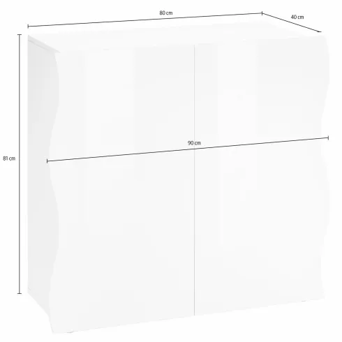 Credenza Multiuso 2 Ante Battenti Antracite Report Madia in Legno