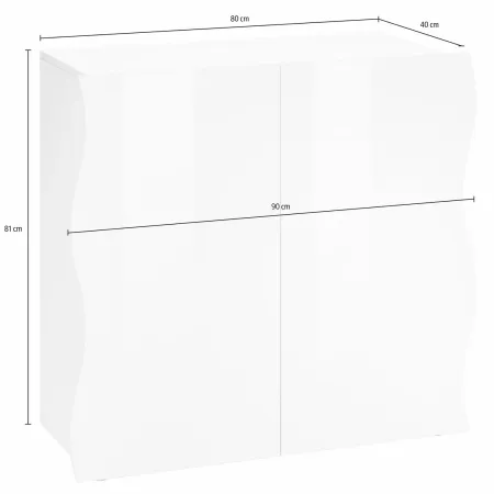 Credenza Multiuso 2 Ante Battenti Antracite Report Madia in Legno