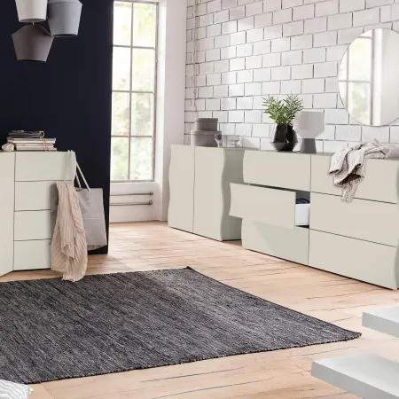 Credenza Multiuso 2 Ante Battenti Beige Cachemire Madia in Legno
