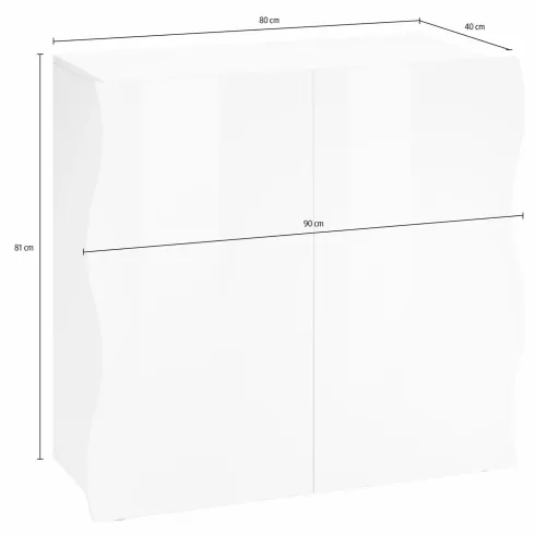 Credenza Multiuso 2 Ante Battenti Beige Cachemire Madia in Legno