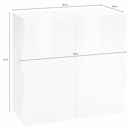Credenza Multiuso 2 Ante Battenti Beige Cachemire Madia in Legno