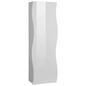 Armadio 1 Anta 190 Mobile con Mensole Design Originale Bianco per Ingresso