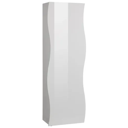 Armadio 1 Anta 190 Mobile con Mensole Design Originale Bianco per Ingresso