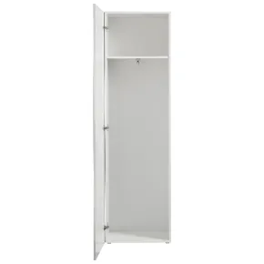 Armadio 1 Anta 190 Mobile con Mensole Design Originale Bianco per Ingresso 2