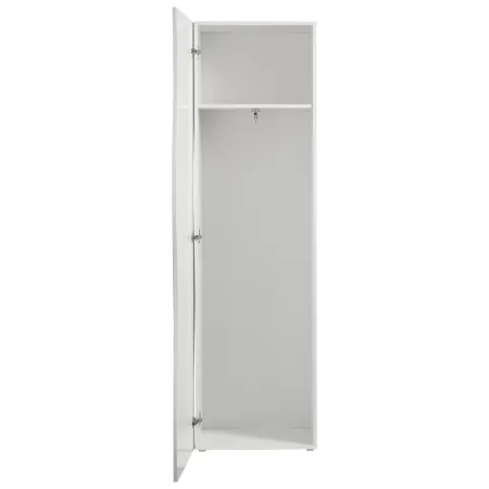 Armadio 1 Anta 190 Mobile con Mensole Design Originale Bianco per Ingresso